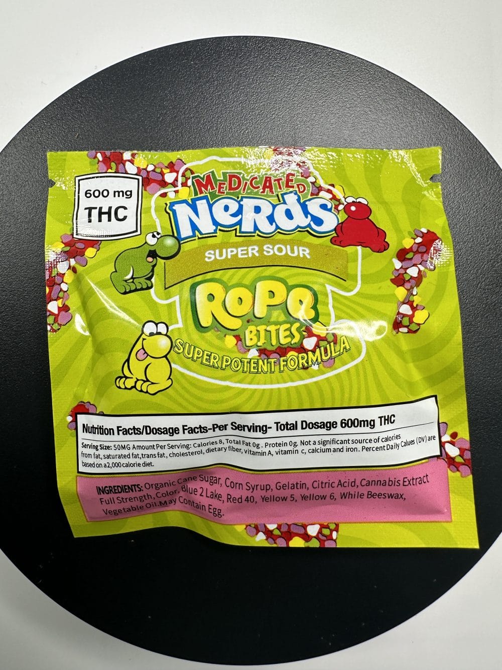 Medicated Nerds - Super Sour Rope Bites 600mg - Image 2