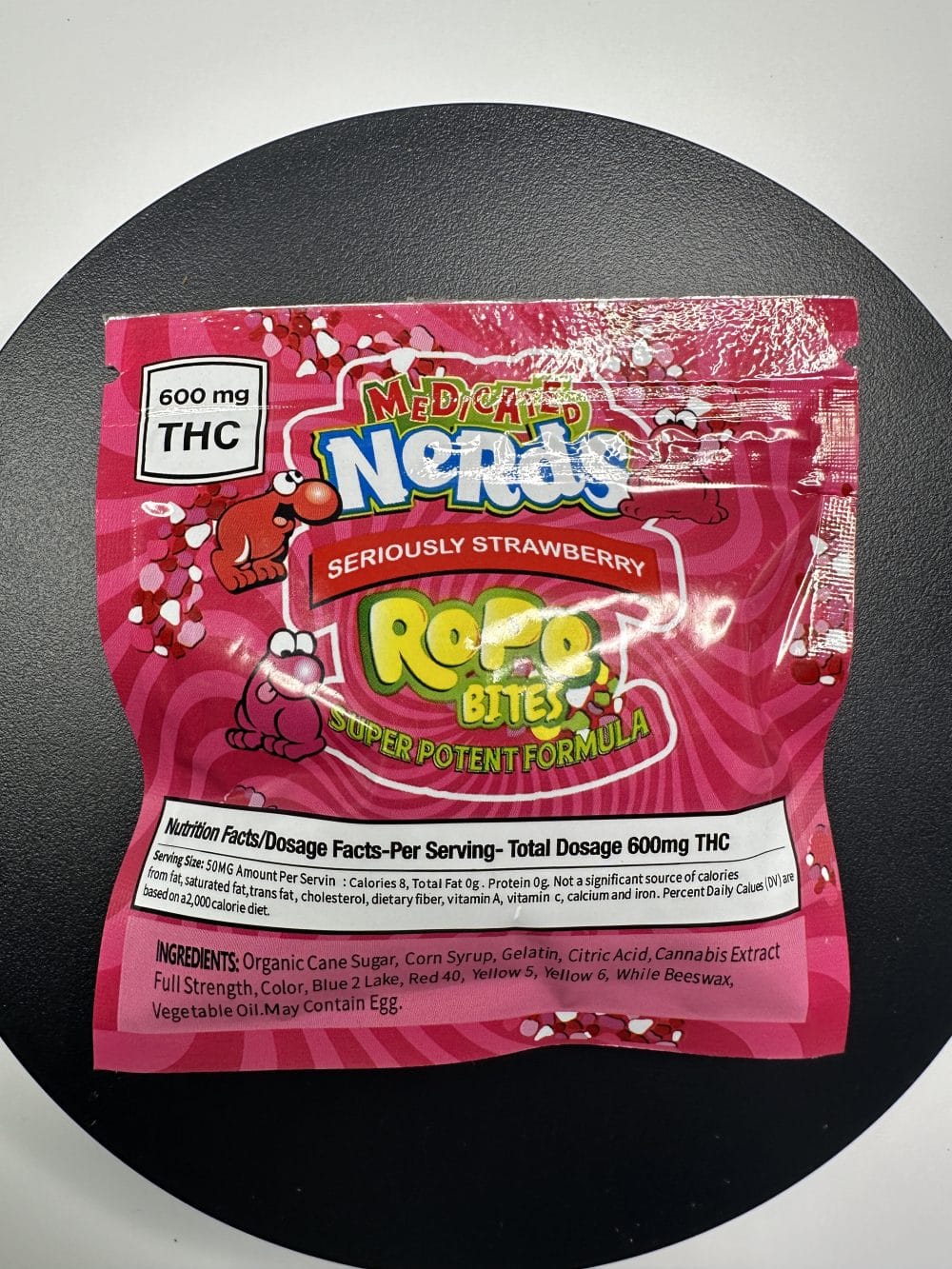 Medicated Nerds - Seriously Strawberry Rope Bites 600mg - Image 2