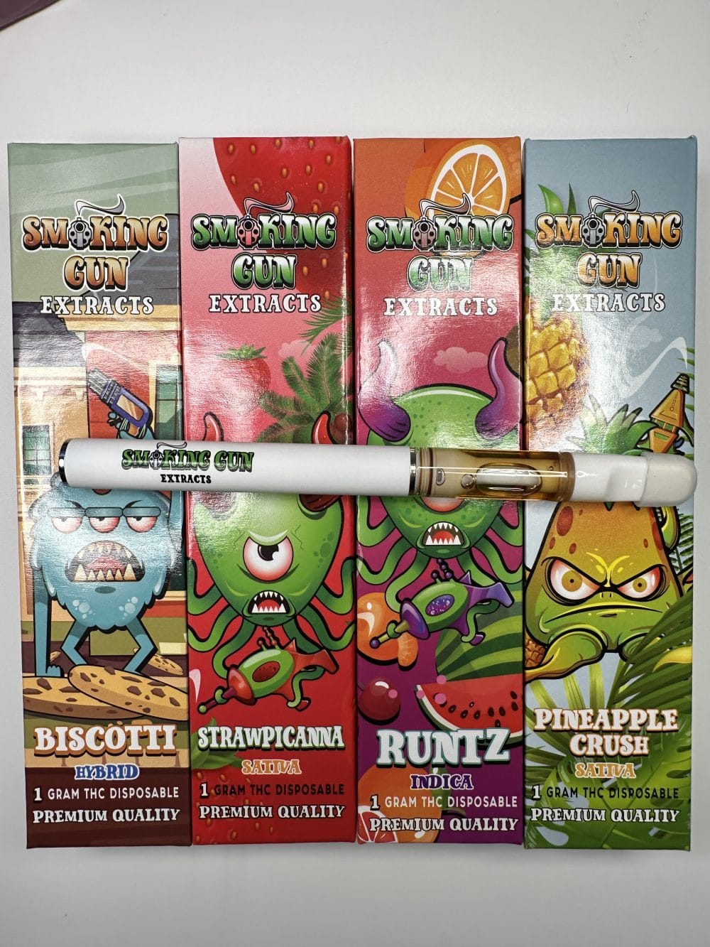 Smoking Gun Extracts - Biscotti Disposable Pen 1G THC - Image 3