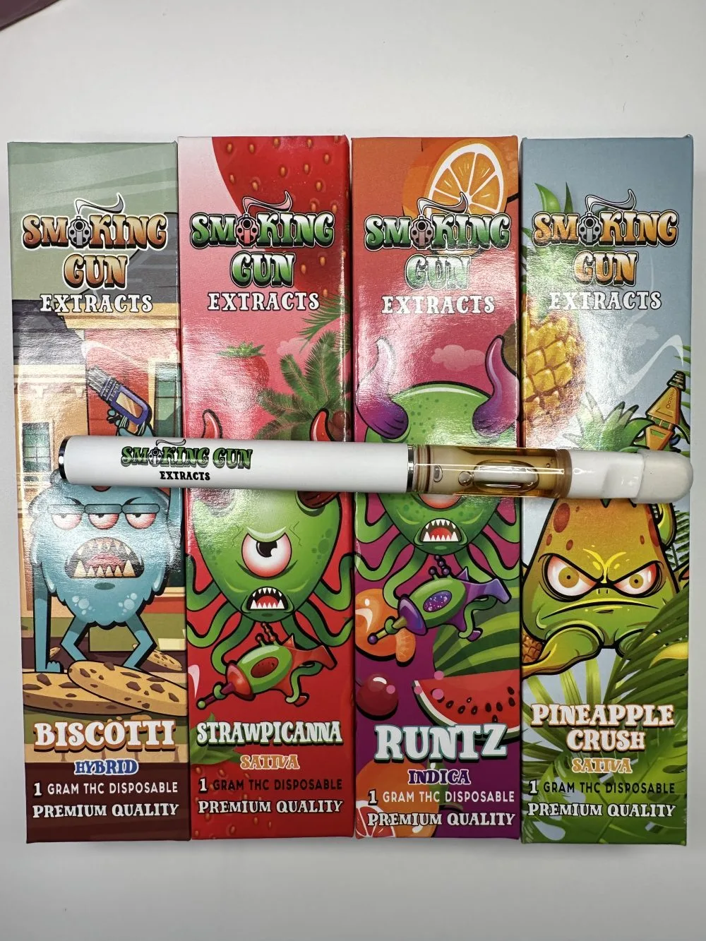 Smoking Gun Extracts – Pineapple Crush Disposable Pen 1G THC - Image 4